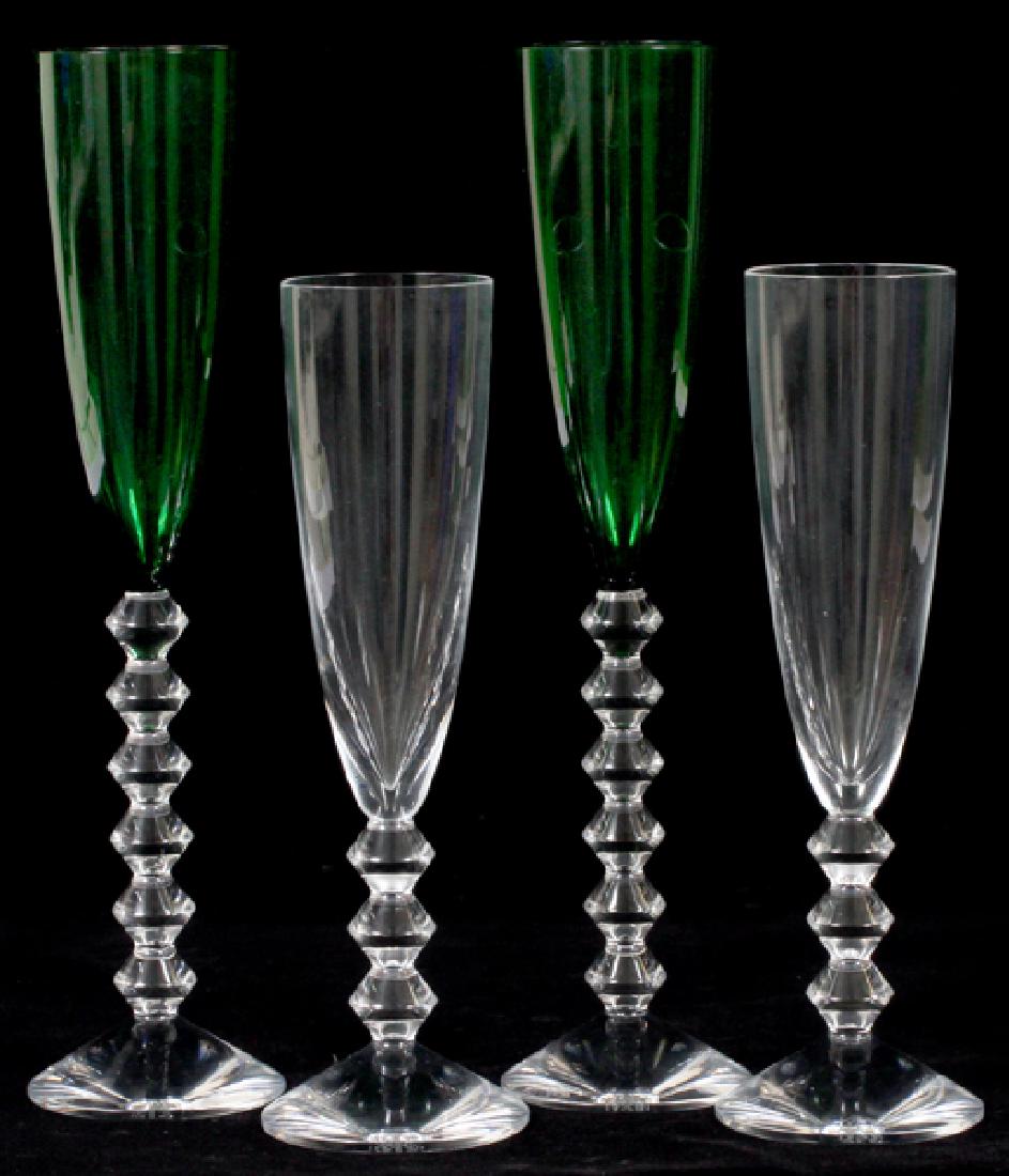 BACCARAT 'VEGA' CRYSTAL CHAMPAGNE FLUTES FOUR (1 of 2)