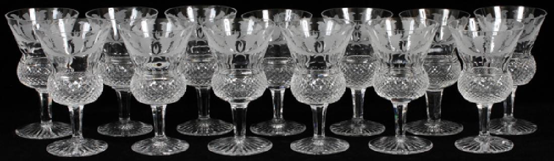 EDINBURGH THISTLE CRYSTAL CORDIAL GLASSES 20TH C. (1 of 2)
