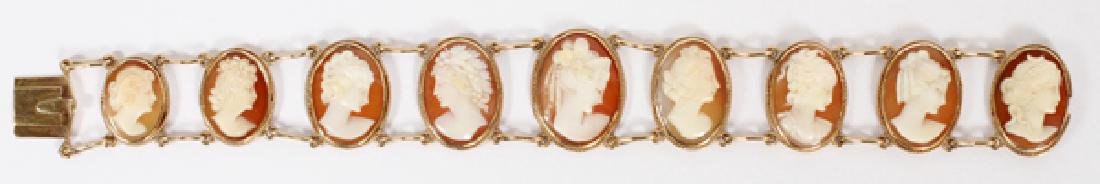 10KT GOLD CAMEO BRACELET (1 of 4)