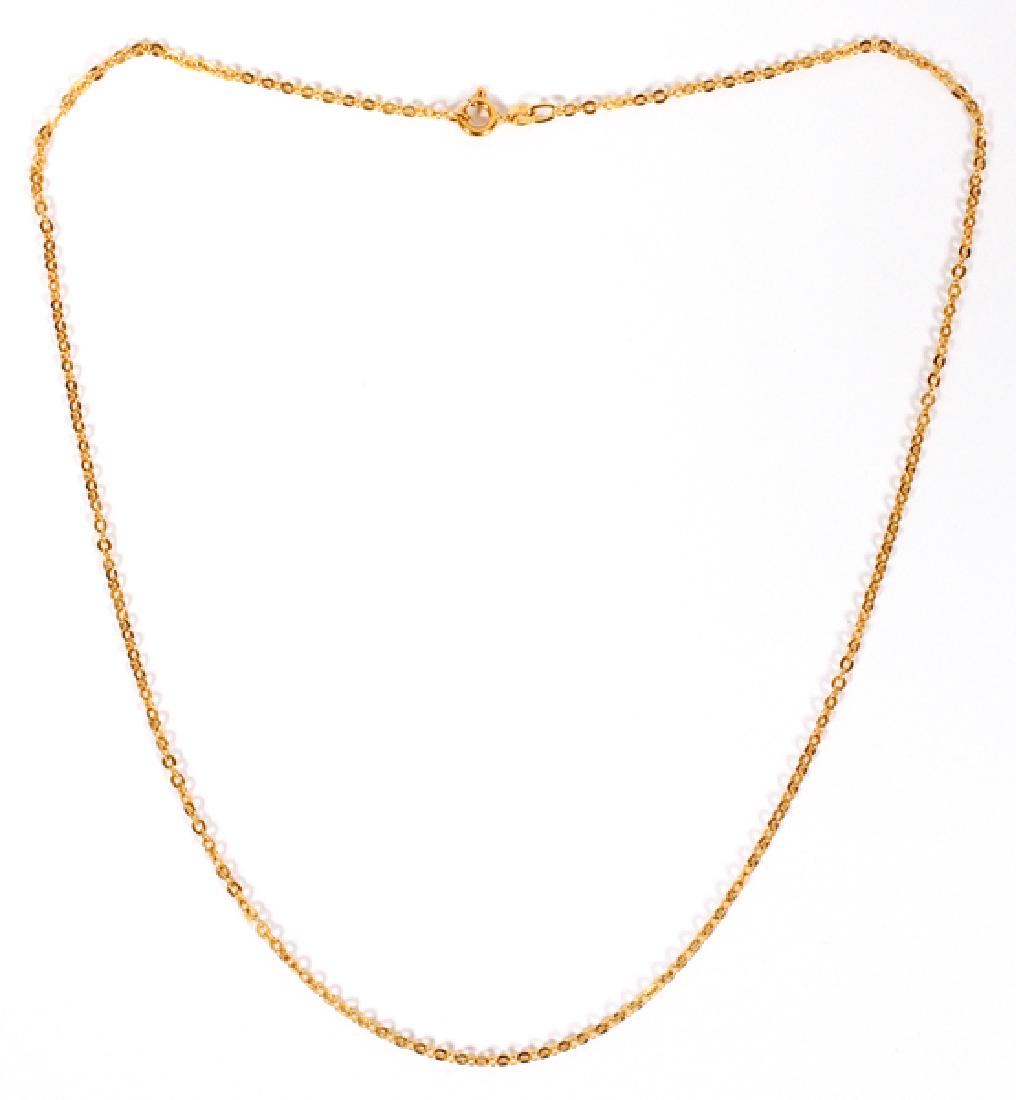 14 KT GOLD CABLE CHAIN NECKLACE (1 of 2)