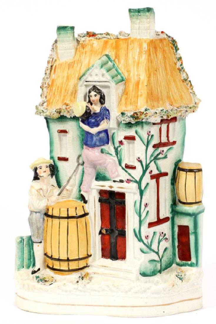 STAFFORDSHIRE FIGURAL GROUP 19TH C. (1 of 3)