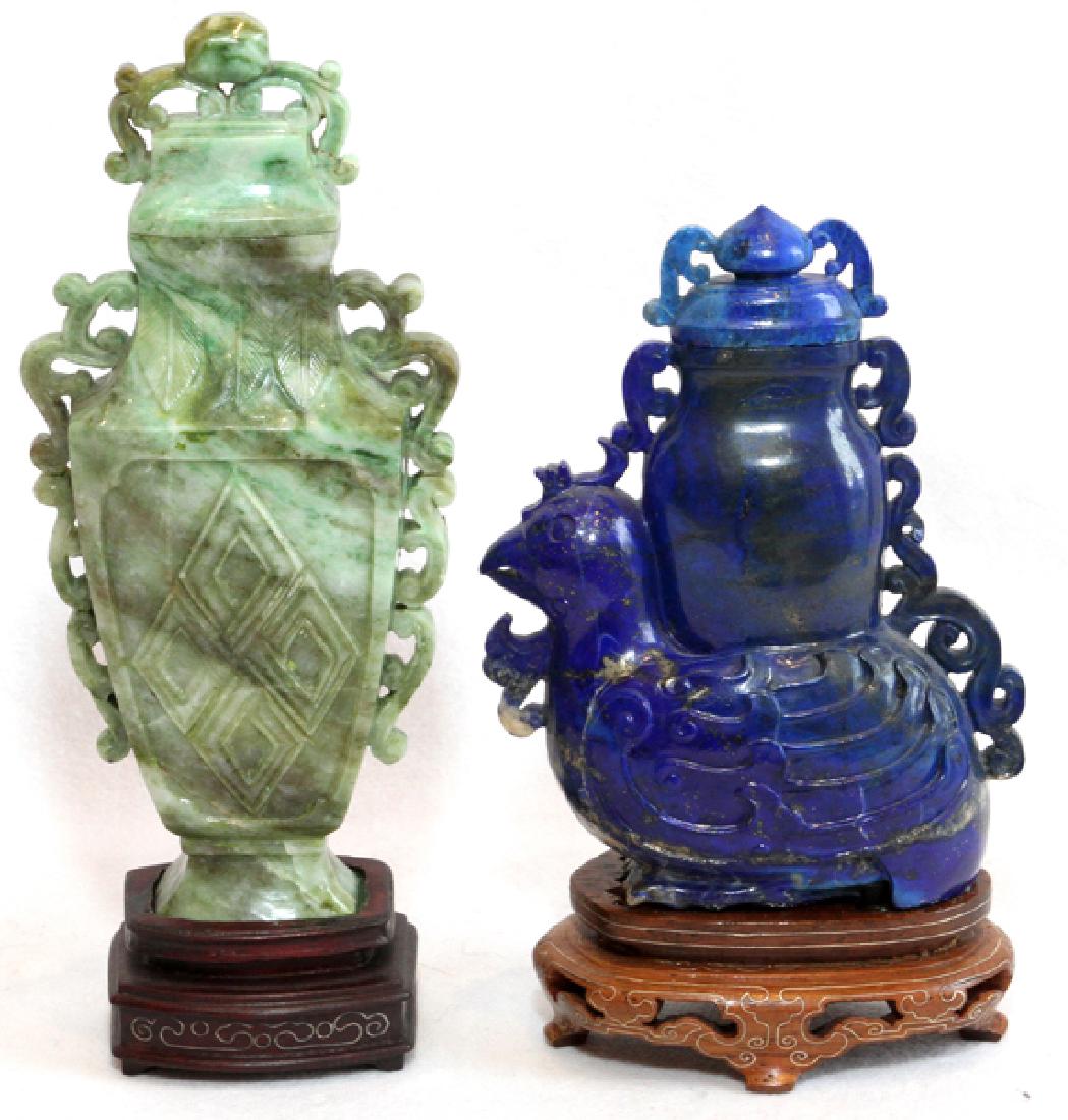 LAPIS LAZULI AND JADE URNS TWO (1 of 2)