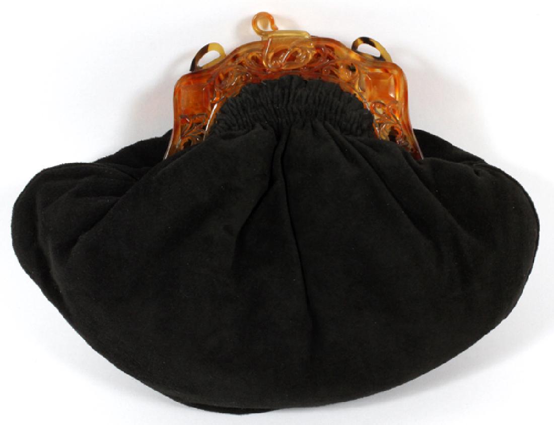 ANTIQUE BAKELITE AND SUEDE PURSE (1 of 2)