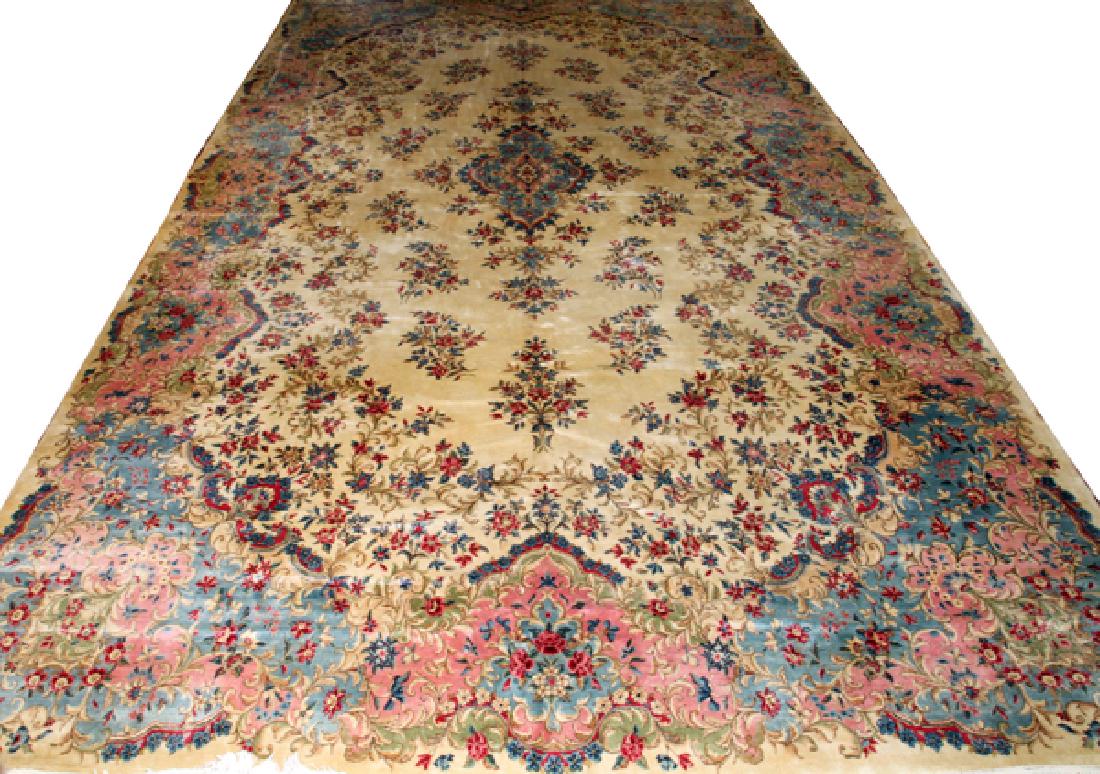 KERMAN PERSIAN WOOL CARPET C. 1960-1980 (1 of 3)