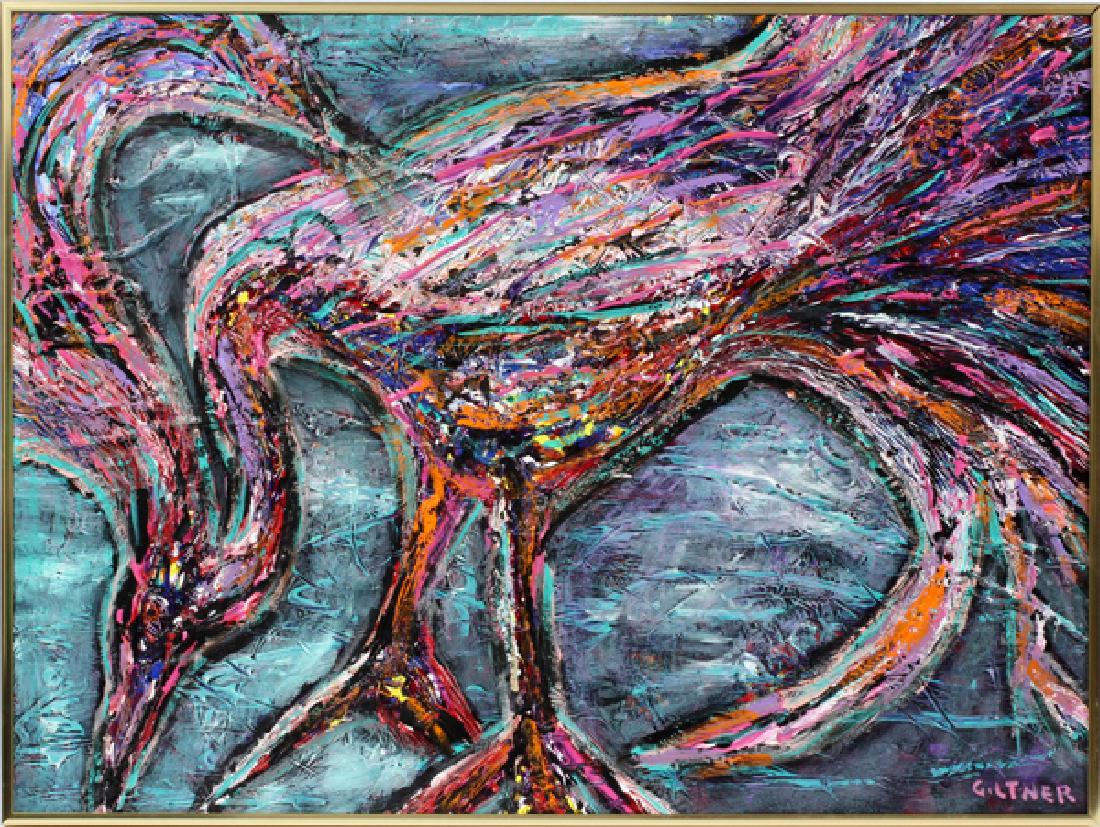 GILTNER CONTEMPORARY ABSTRACT OIL ON CANVAS (1 of 3)