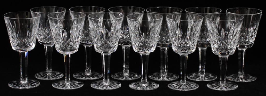 WATERFORD 'LISMORE' CRYSTAL CLARET WINES SET OF 12 (1 of 2)
