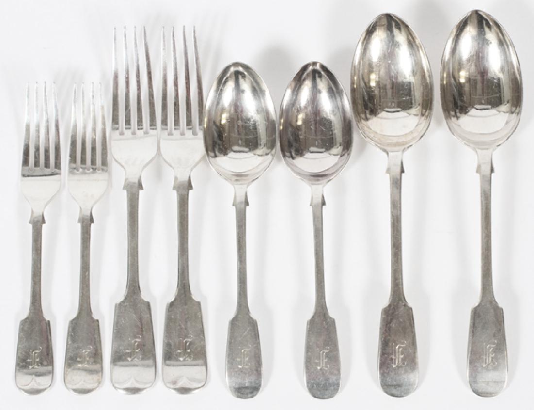 ENGLISH SHEFFIELD STERLING FLATWARE C.1905 SET OF 8 (1 of 2)