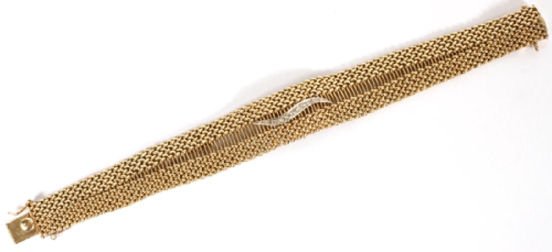 EMEWO MESH STYLE GOLD AND DIAMOND BRACELET WATCH (1 of 3)