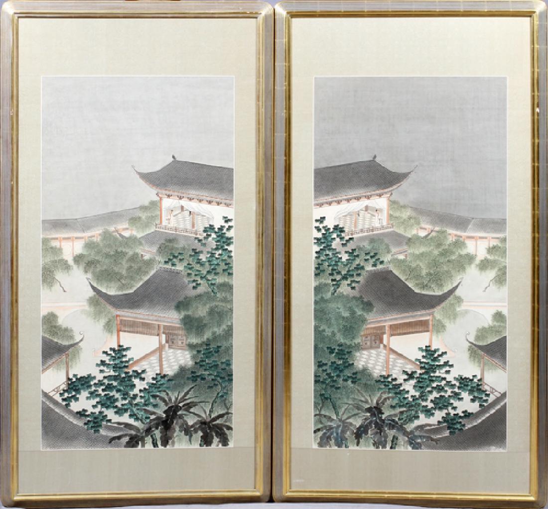 CHINESE WATERCOLORS ON PAPER TWO (1 of 2)