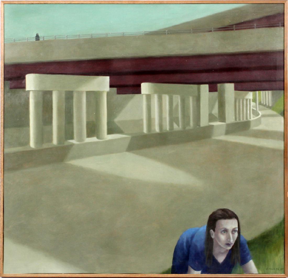 JO POWERS CASS CORRIDOR OIL ON CANVAS 1987 (1 of 3)