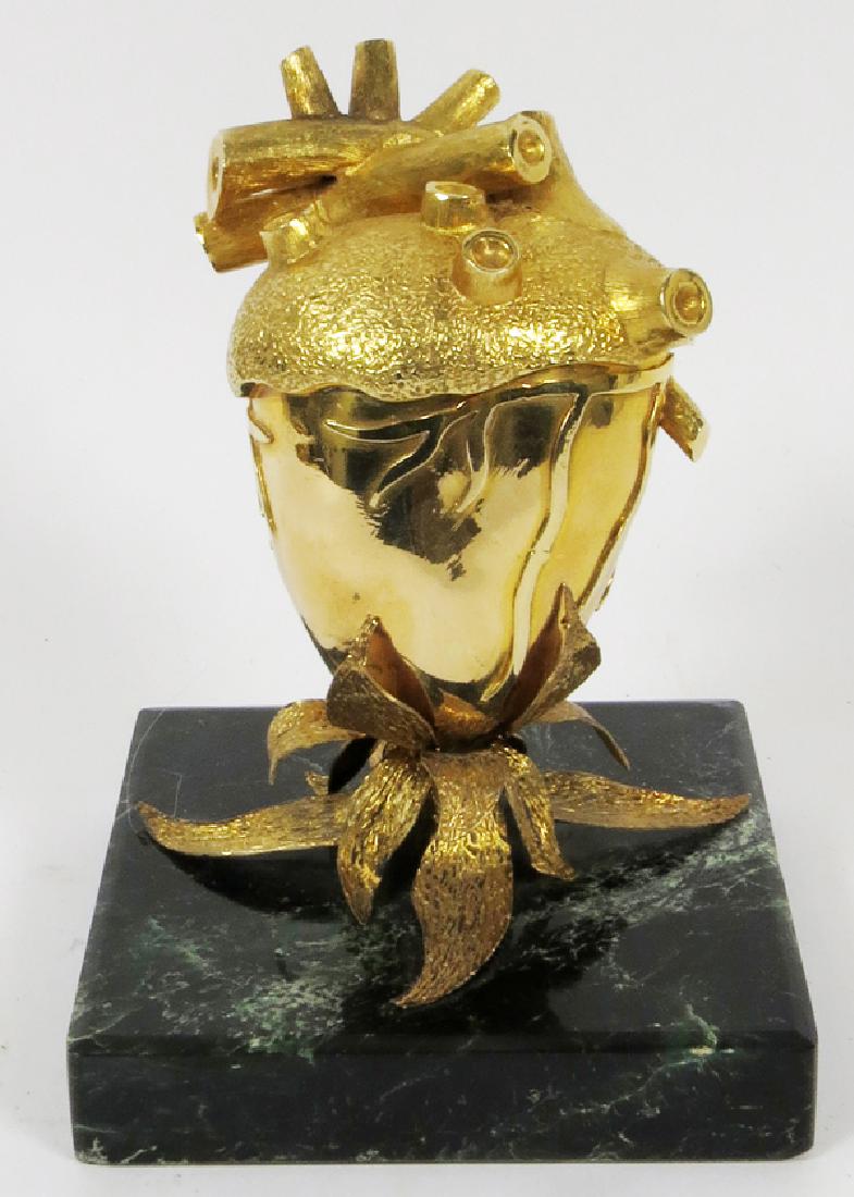 18KT GOLD AND FILIGREE HEART (1 of 2)