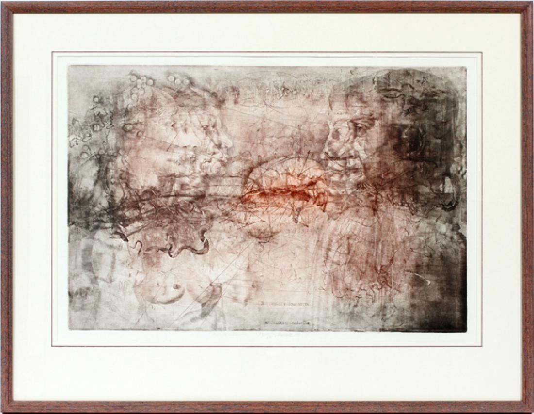 JIRI ANDERLE DRYPOINT AND MEZZOTINT PRINT (1 of 2)