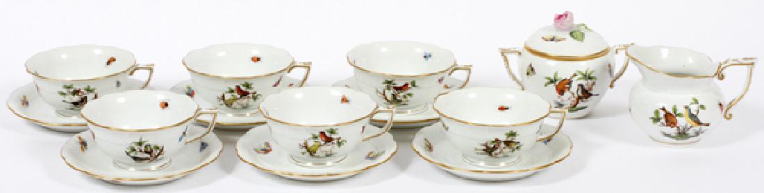 HEREND VICTORIAN & ROTHSCHILD PORCELAIN TEA SET (1 of 4)