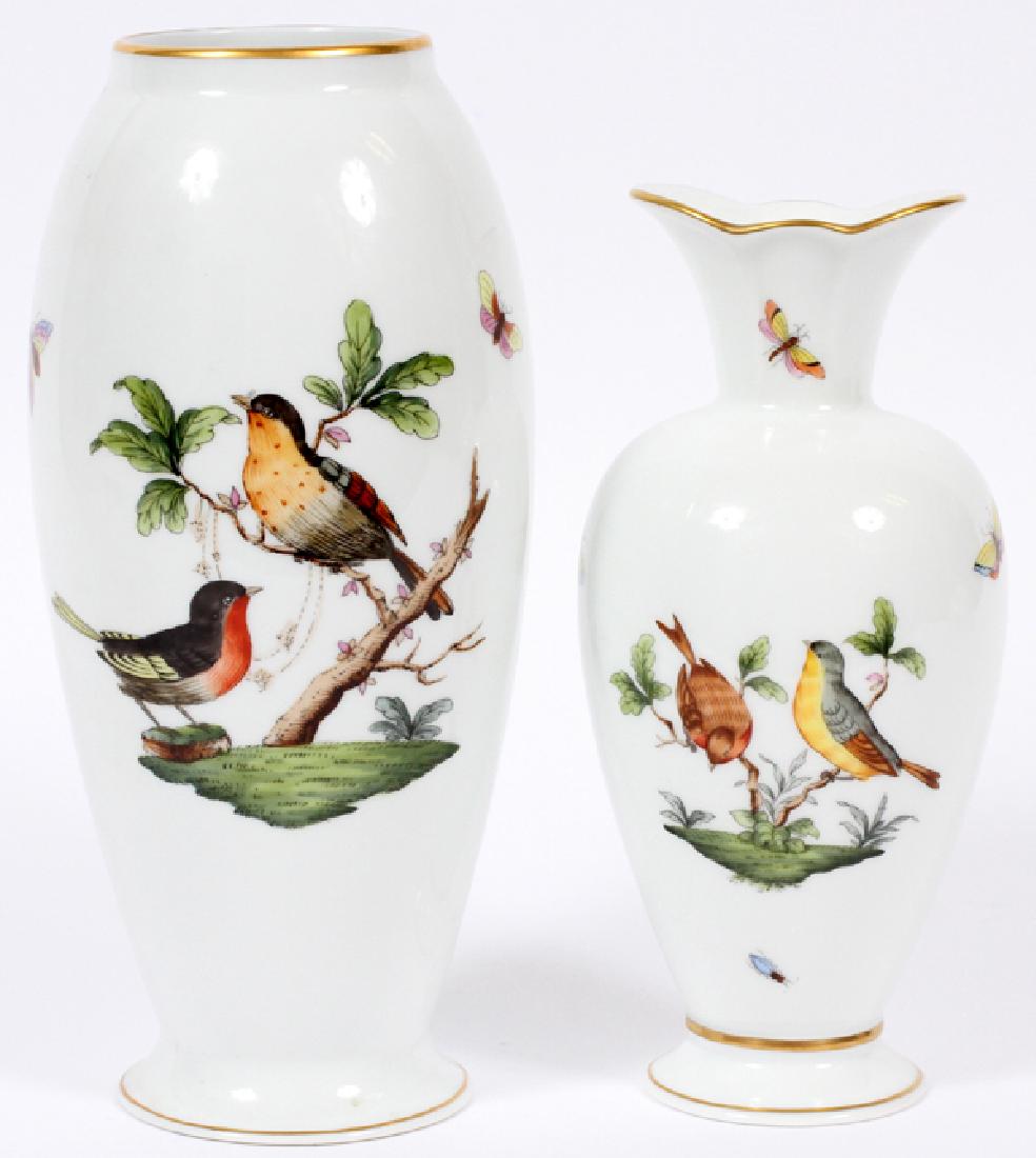 HEREND ROTHSCHILD BIRD PORCELAIN VASES 2 (1 of 3)