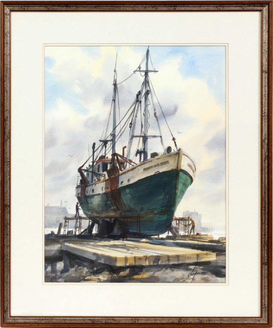 WALTER CHAPMAN WATERCOLOR 20TH C. (1 of 5)