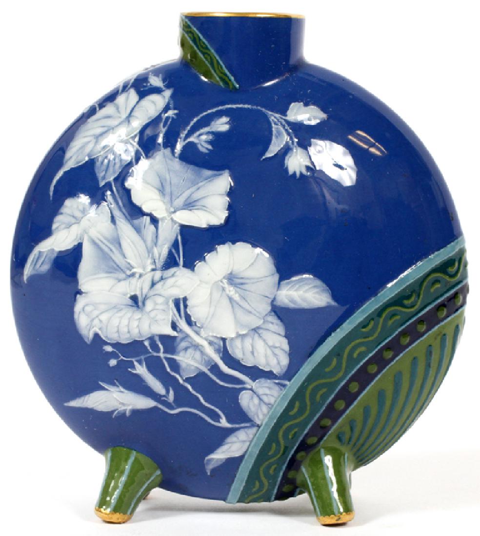 MINTONS PATE-SUR-PATE PORCELAIN FLASK VASE (1 of 4)