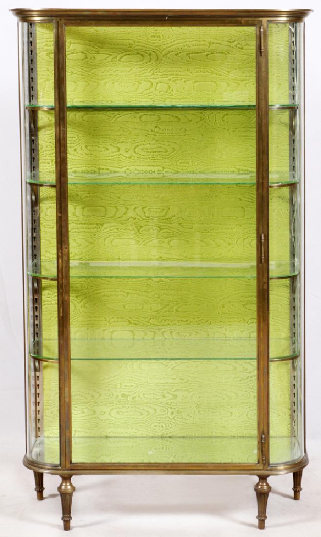 FRENCH STYLE BRASS CURIO CABINET (1 of 3)