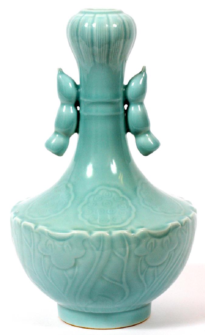 CHINESE LIGHT GREEN PORCELAIN VASE (1 of 2)
