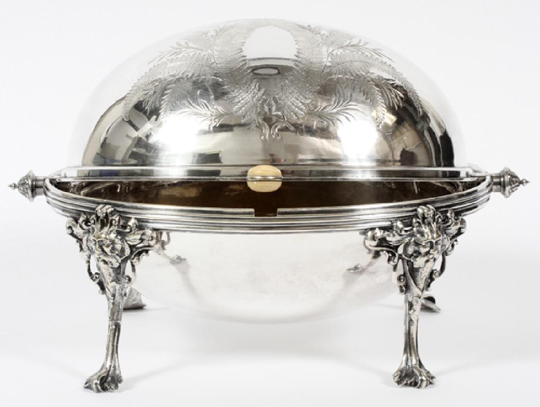 ENGLISH SHEFFIELD SILVER PLATE ENTREE DISH (1 of 3)