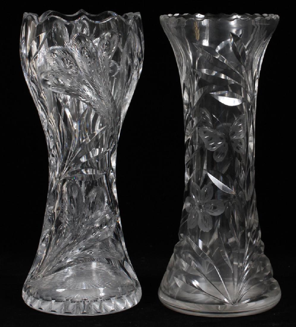AMERICAN CUT GLASS VASES TWO (1 of 2)