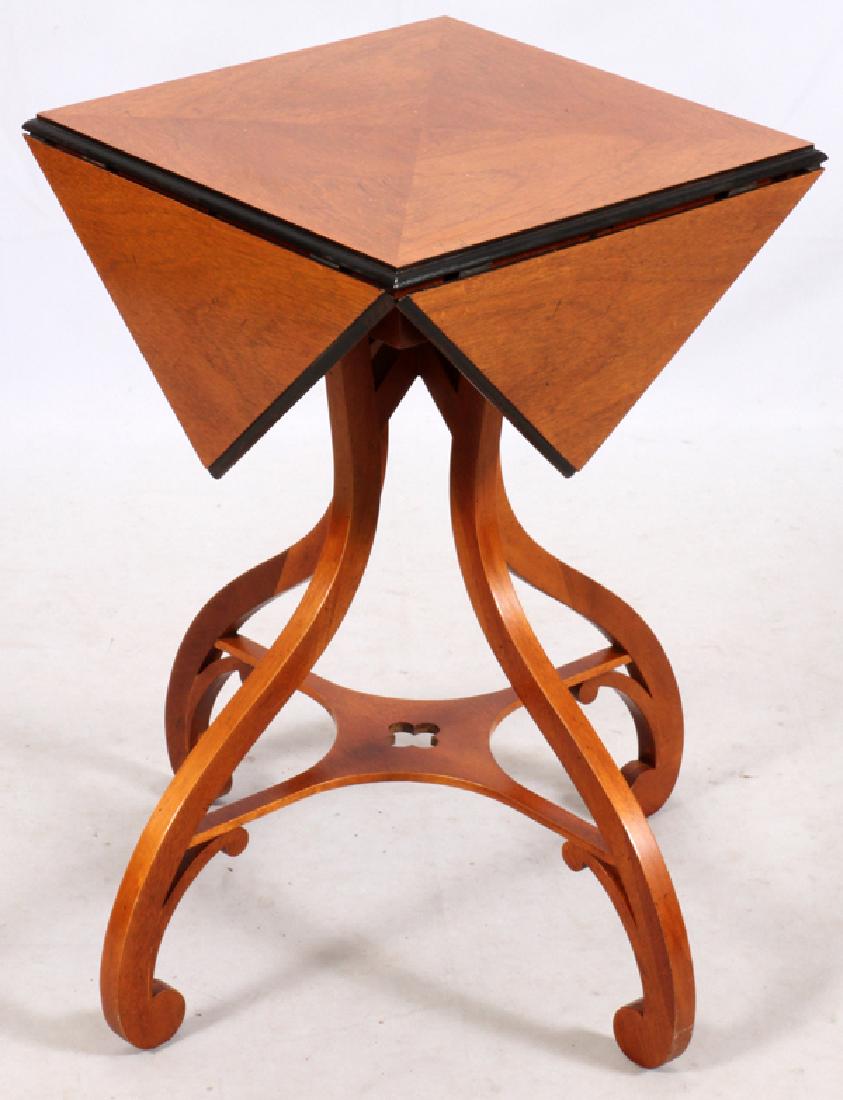 BAKER FURNITURE CO. SMALL SQUARE TABLE DROP LEAVES (1 of 3)