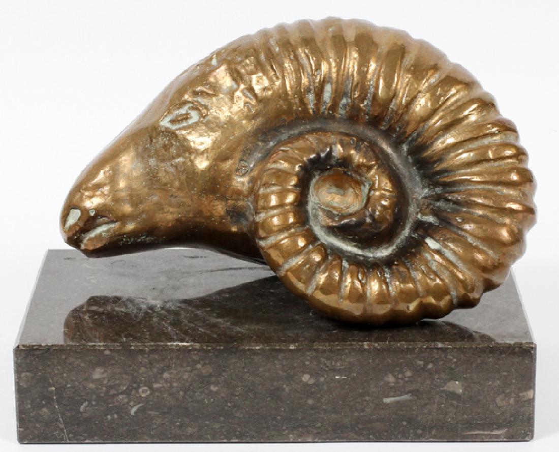 ITALIAN BRONZE RAM'S HEAD (1 of 3)