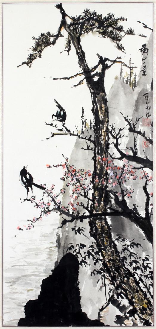 CHINESE WATERCOLOR SCROLL (1 of 2)