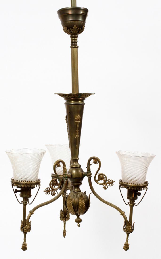 VICTORIAN STYLE BRASS CHANDELIER (1 of 6)