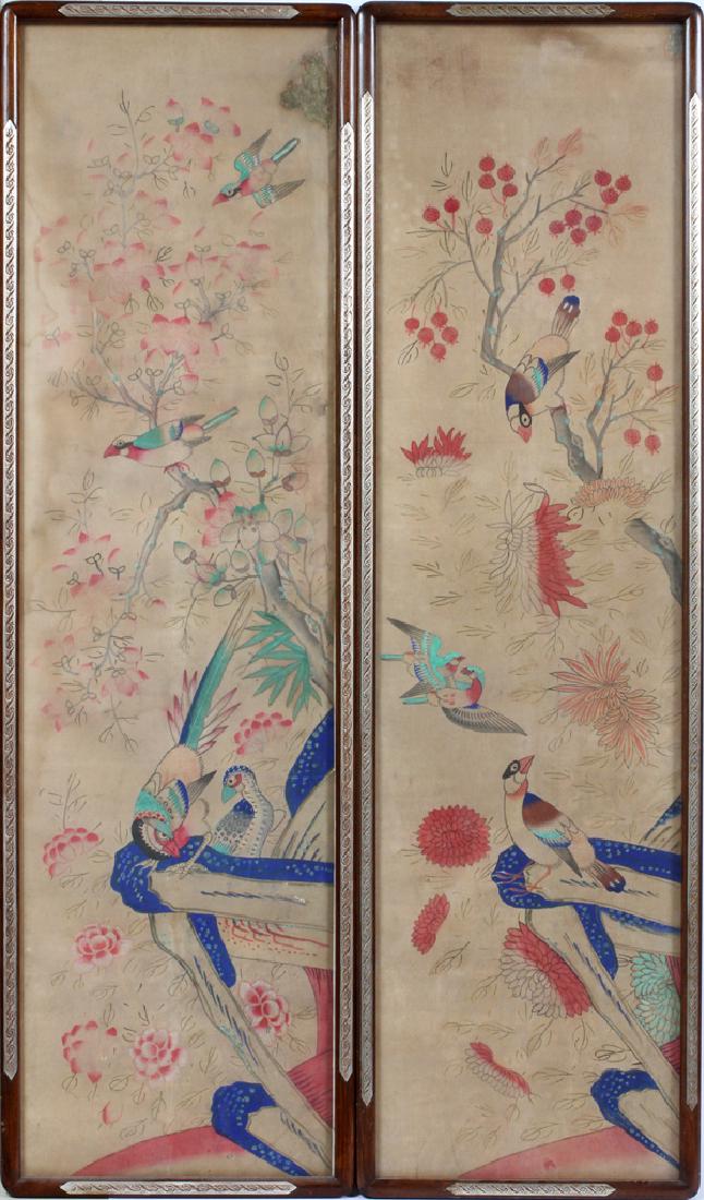 KOREAN PAINTINGS ON SILK C. EARLIER 20TH C. PAIR (1 of 4)