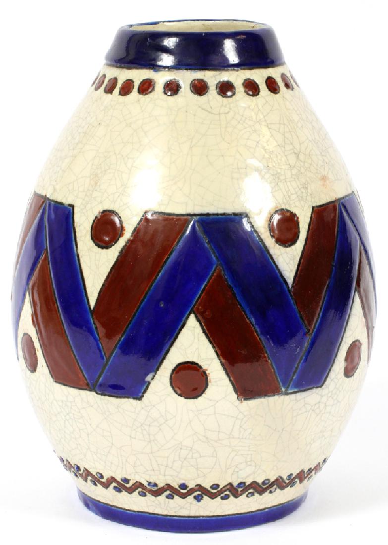ART DECO BELGIAN CERAMIC VASE (1 of 2)