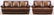 MODERN LEATHER 3 CUSHION SOFA AND SETTEE