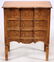 FRENCH STYLE THREE DRAWER CARVED WALNUT COMMODE