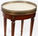 ROUND WALNUT SMALL TABLE MARBLE TOP - 2