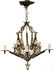 ART DECO FIVE-LIGHT BRASS CHANDELIER - 2