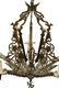 ART DECO FIVE-LIGHT BRASS CHANDELIER - 3