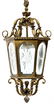 BRASS AND CUT GLASS HANGING LANTERN - 2