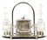 ANTIQUE SHEFFIELD AND CRYSTAL TANTALUS SET - 2