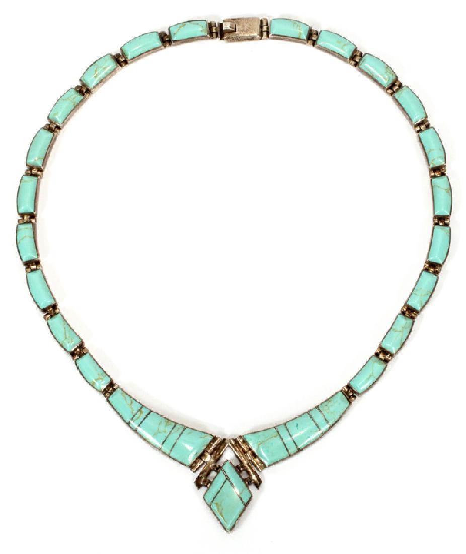 MEXICAN TURQUOISE AND STERLING NECKLACE (1 of 3)
