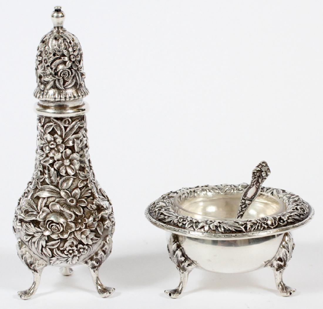 KIRK & SONS STERLING OPEN SALT & PEPPER SHAKER (1 of 4)