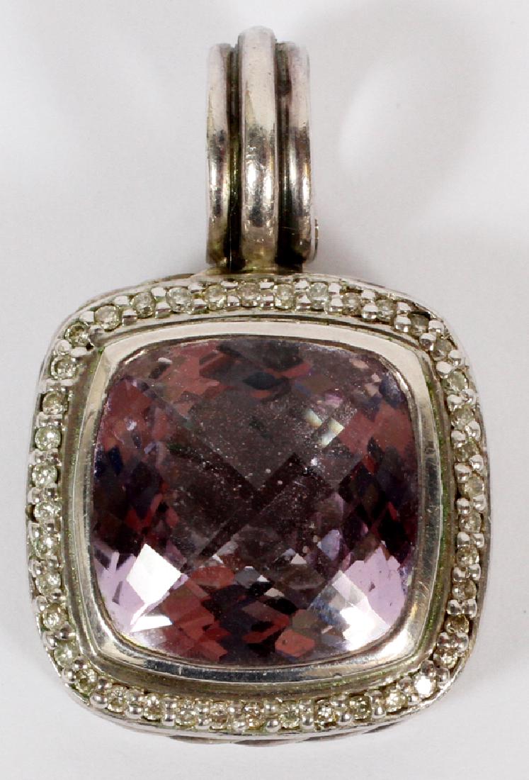 AMETHYST DIAMOND & STERLING SILVER ENHANCER (1 of 2)