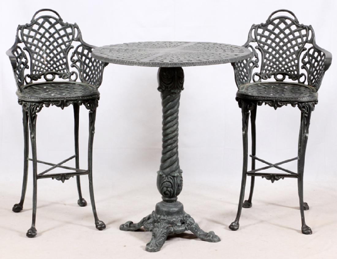 CAST METAL BISTRO CHAIRS & TABLE (1 of 2)
