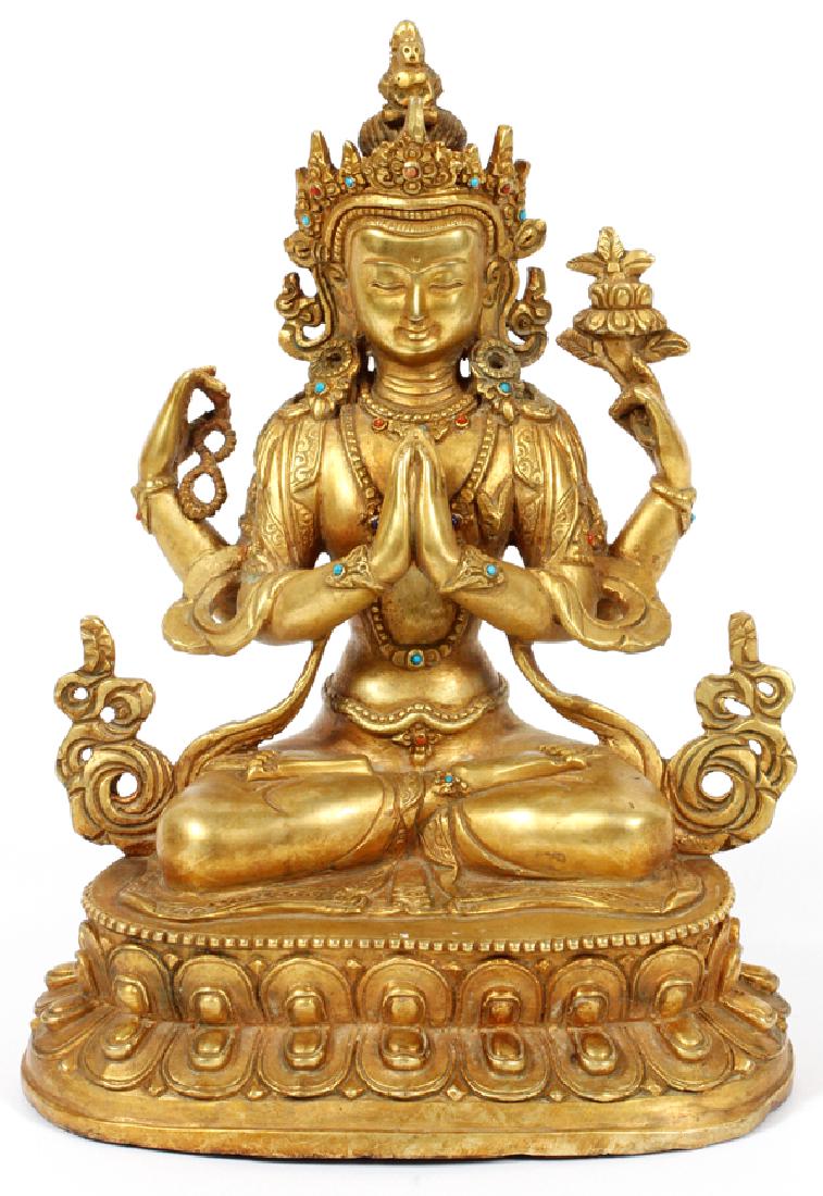 THAILAND BRONZE SEATED BUDDHA (1 of 3)