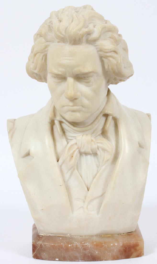 BIAGIANI MASINI ITALIAN MARBLE BUST OF BEETHOVEN (1 of 4)