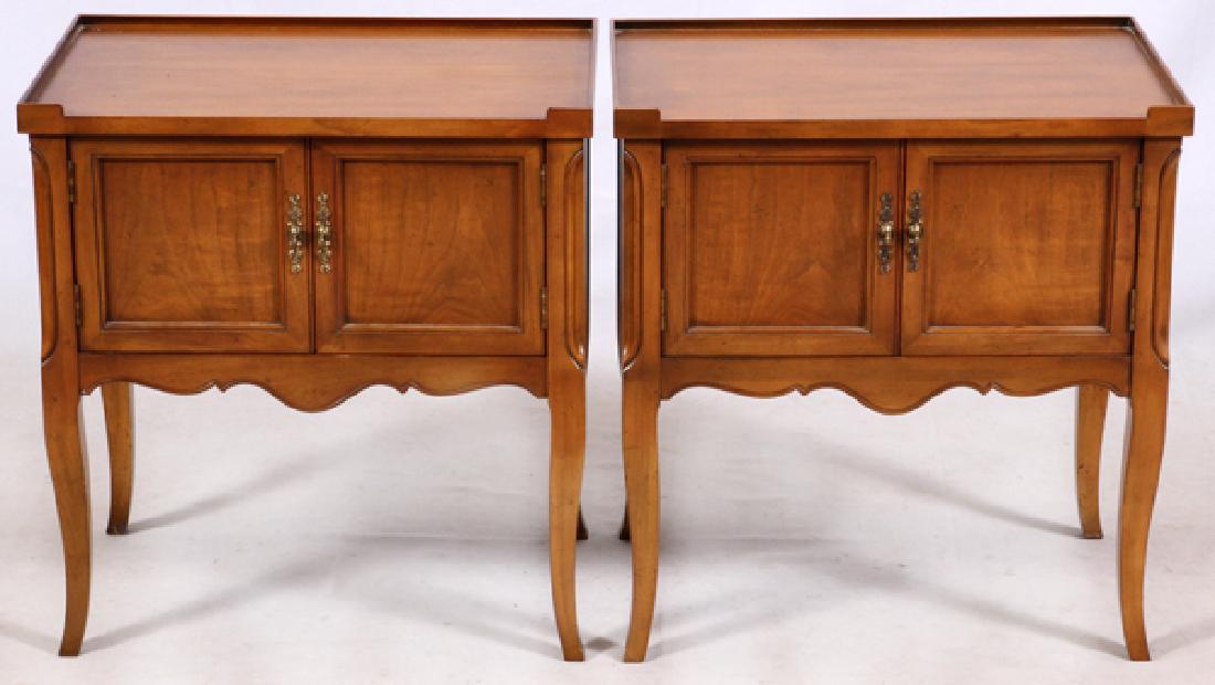 BAKER OAK BEDSIDE TABLES PAIR (1 of 2)