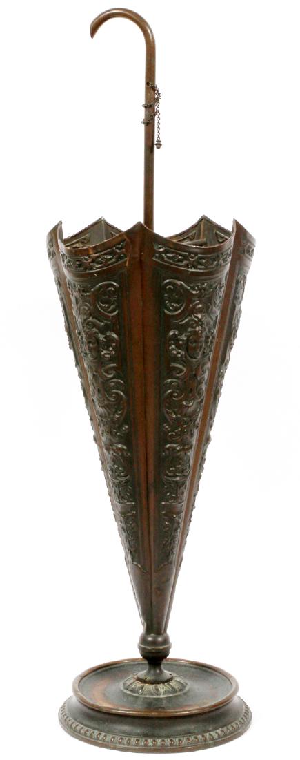 BRASS UMBRELLA HOLDER CIRCA 1890 (1 of 4)