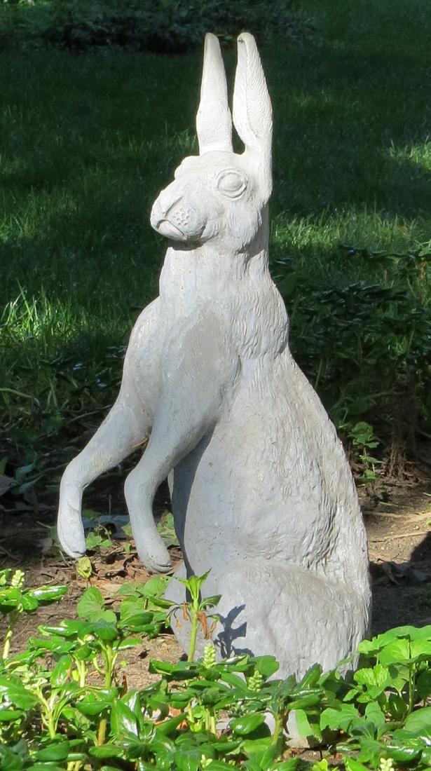LEAD GARDEN SCULPTURE OF A RABBIT (1 of 2)