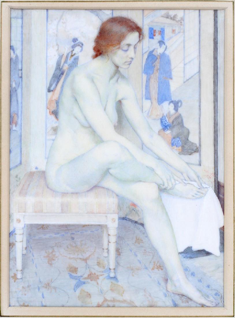 ATTRIBUTED TO LUCIA FAIRCHILD FULLER WATERCOLOR (1 of 4)