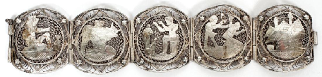 EGYPTIAN SILVER FILIGREE BRACELET (1 of 2)