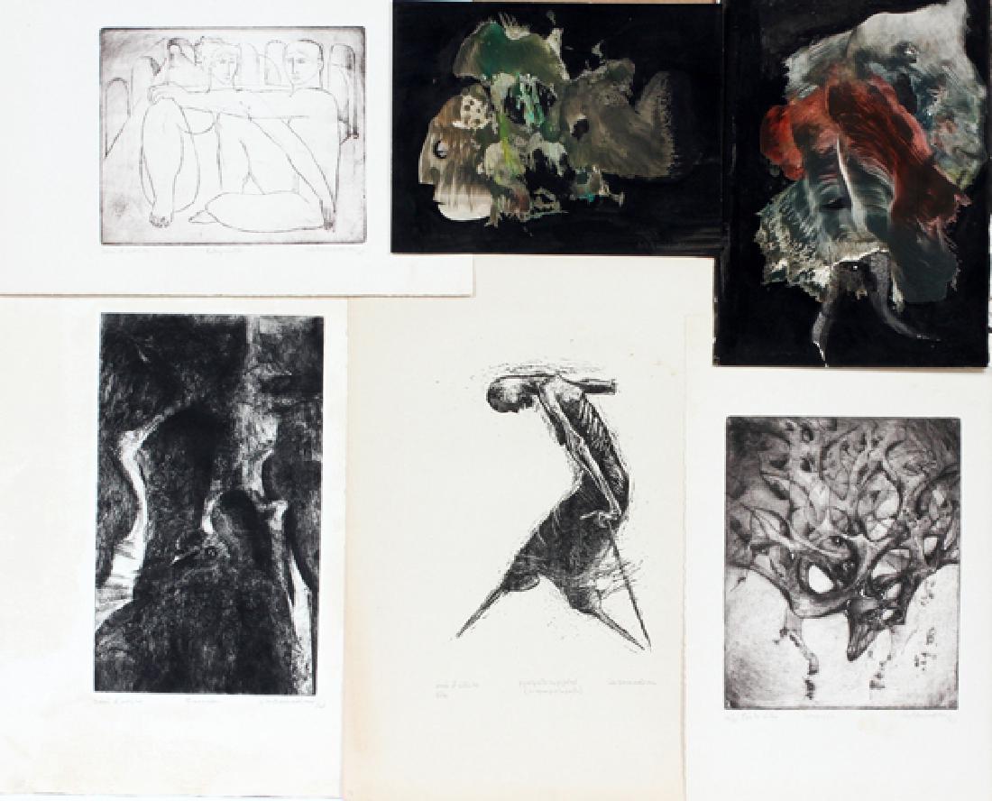 CIK DAMADIAN 3 ETCHINGS 1 LITHOGRAPH & 2 MONOTYPES (1 of 4)