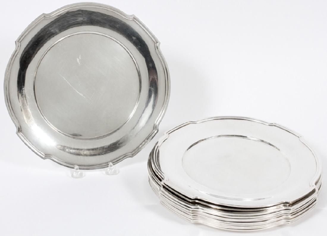 WALLACE STERLING PLATES 12 PCS (1 of 4)
